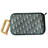 Dior diorquake khaki cloth clutch bag