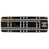 Chanel black plastic hair accessories
