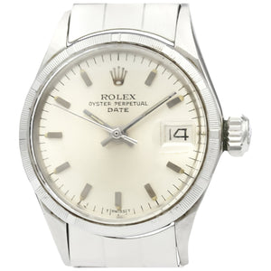 Rolex lady oyster perpetual 26mm silver steel watch