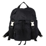 Prada black cloth backpacks
