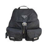 Prada black synthetic backpacks