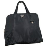 Prada black cloth travel bag