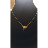 Chanel cc gold metal necklaces