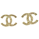 Chanel chanel gold crystal earrings