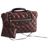 Balenciaga city brown leather handbag