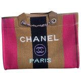 Chanel deauville multicolour wicker handbag