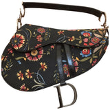Dior saddle black cloth handbag