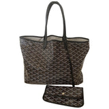 Goyard saint-louis black cloth handbag