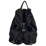 Prada black cloth backpacks