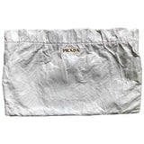 Prada beige leather clutch bag