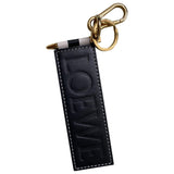 Loewe black leather bag charms