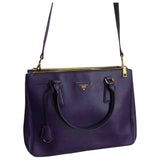 Prada saffiano  purple leather handbag