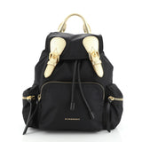 Burberry black leather backpacks
