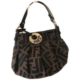 Fendi brown cloth handbag