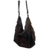Lancel green leather handbag