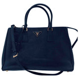 Prada galleria black leather handbag