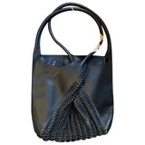 Paco Rabanne black leather handbag