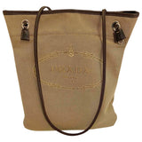 Prada galleria beige cloth handbag
