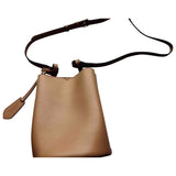 Burberry the bucket camel leather handbag