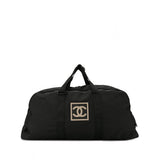 Chanel black cloth travel bag
