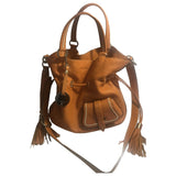 Lancel 1er flirt orange leather handbag