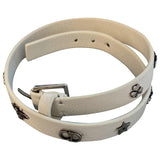 Dior white leather bracelets