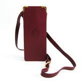 Cartier burgundy leather handbag
