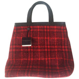 Burberry red tweed handbag