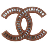 Chanel cc pink metal pins & brooches