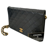Chanel black leather handbag