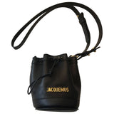 Jacquemus le petit haqiba black leather handbag