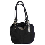Prada tessuto city black cloth handbag