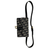 Dior saddle navy cloth clutch bag