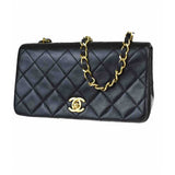 Chanel timeless/classique black leather handbag