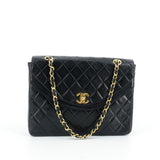 Chanel black leather handbag
