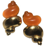 Dior gold metal earrings