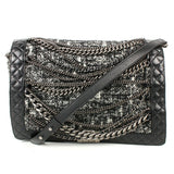 Chanel boy black leather handbag