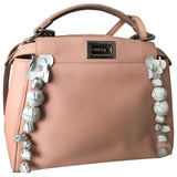 Fendi peekaboo mini pocket pink leather handbag