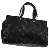 Chanel black cloth travel bag