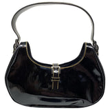 Prada black patent leather handbag