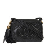 Chanel black leather handbag