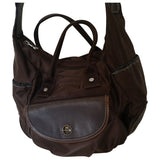 Lancel brown polyester handbag