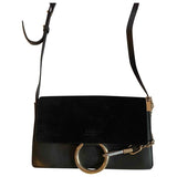 Chloé faye black leather handbag