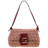 Fendi baguette red cloth handbag