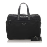Prada tessuto  black cloth handbag