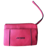 Guess orange polyester clutch bag