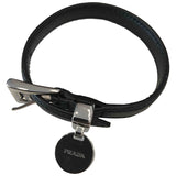 Prada black leather bracelets
