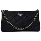 Prada tessuto  black cloth handbag