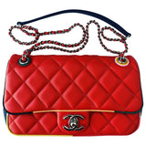 Chanel timeless/classique multicolour leather handbag