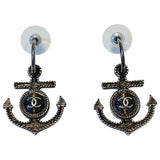 Chanel chanel silver metal earrings